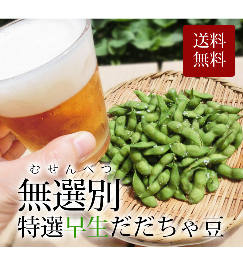 送料無料】 訳あり 無選別 早生 特選だだちゃ豆 1kg 8月上旬～中旬お届け 鶴岡産特選 清川屋