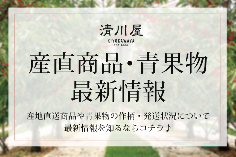 産直商品・青果物の作柄・発送状況について＜最新：7/3　「樹熟トマト」が出荷開始！＞